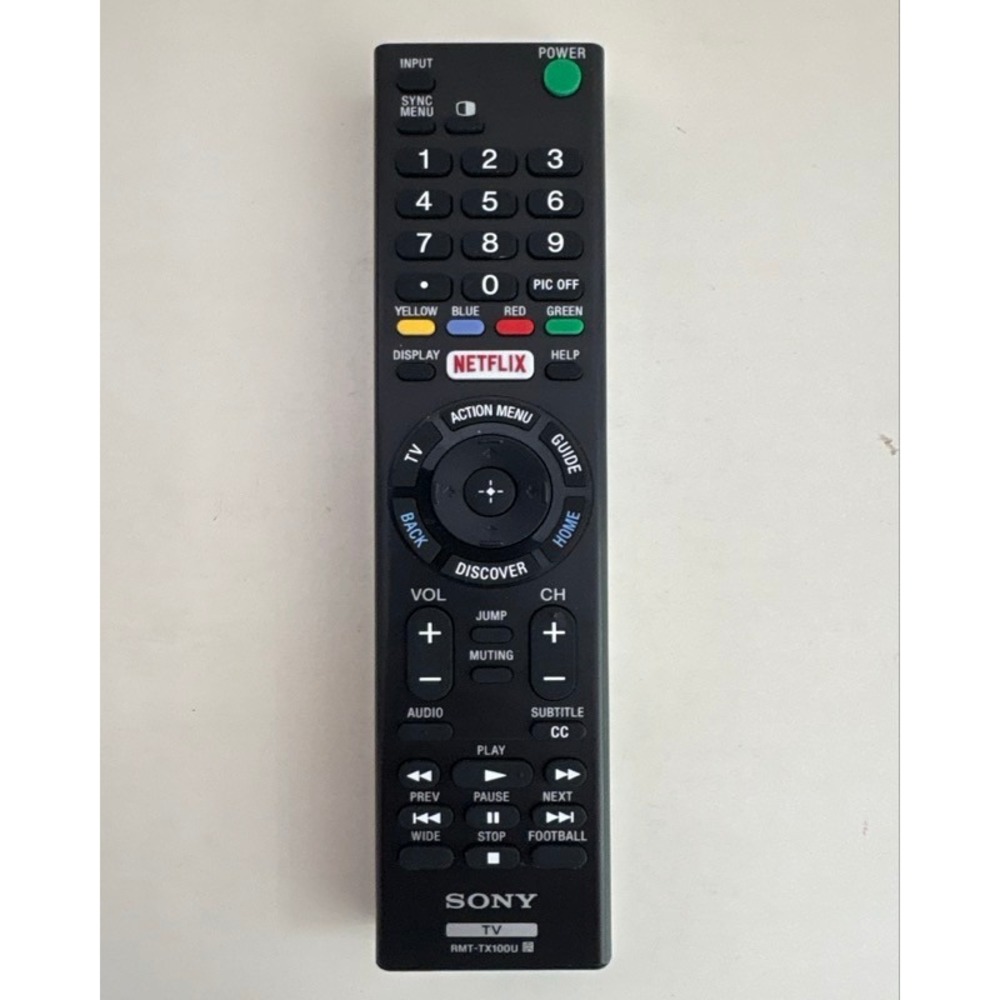 Sony RMT-TX100U TV Remote Control for Bravia Smart TV Netflix Button Black